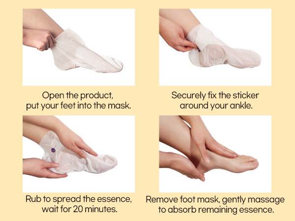 Epielle Hydrating Foot Masks (Socks 1pcs) for foot cracked and dry heel to toe and callus Spa Masks - Shea butter + Jojoba Oil + Vitamin E Moisturize, Mothers Day GIfts Made in Korea. 