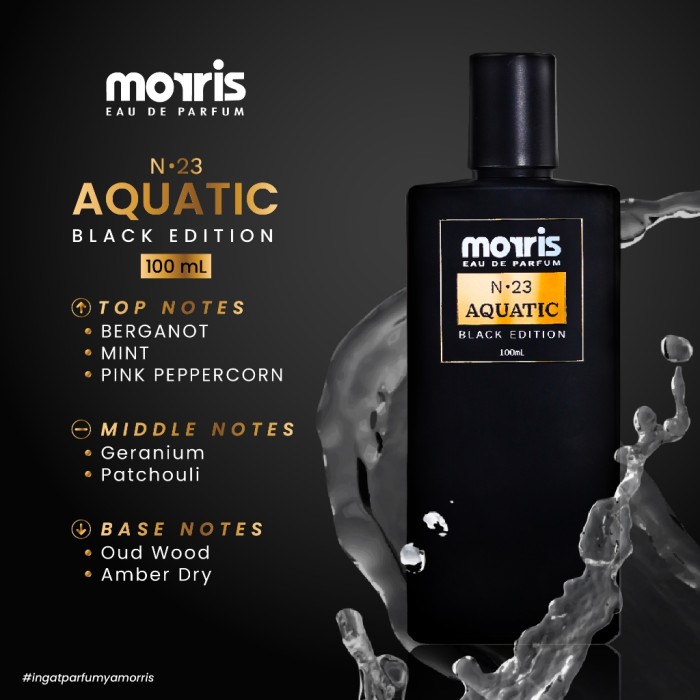 Morris Eau De Parfum Black Edition 100ml - Black Edition Men's Perfume Long Lasting. 