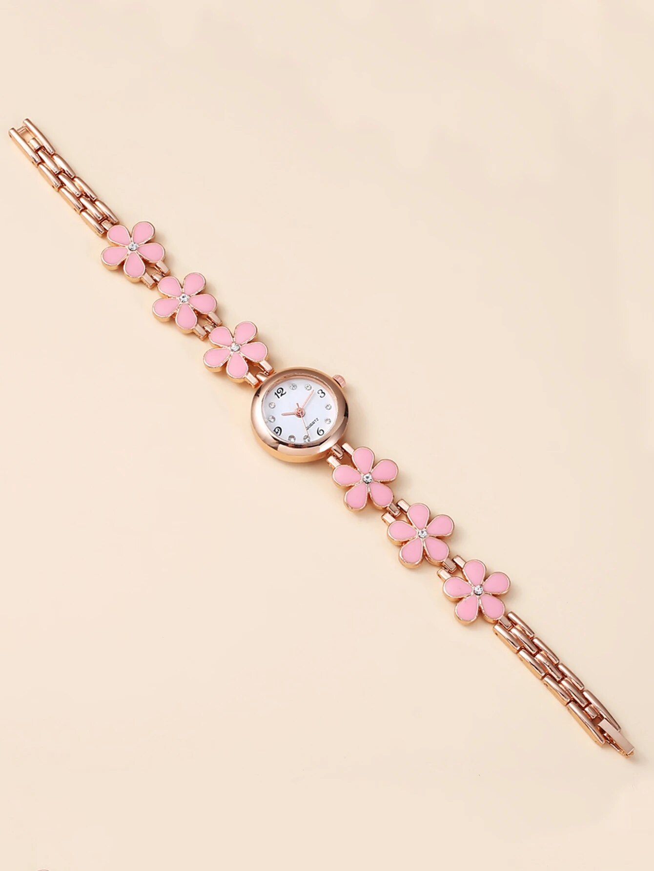 Mori Small Dial Petal Bracelet Watch Korean Version Simple and Compact All Cute Small Fresh Quartz Watch. 