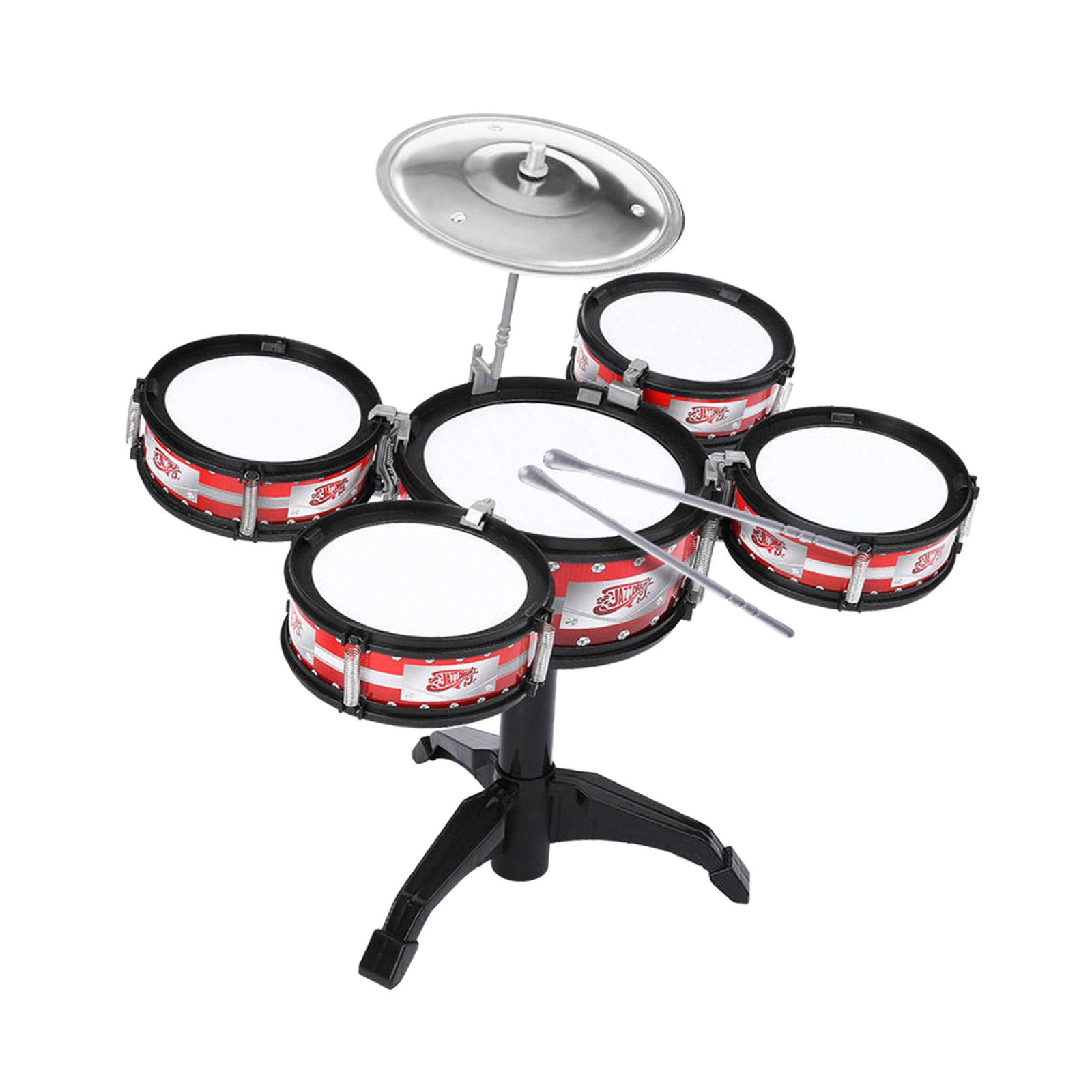 Beginners Kids Drum Set Musical Instrument Toys Educational Toys Toddlers Jazz Drum Set for Kids Kindergarten Girls Boys. 