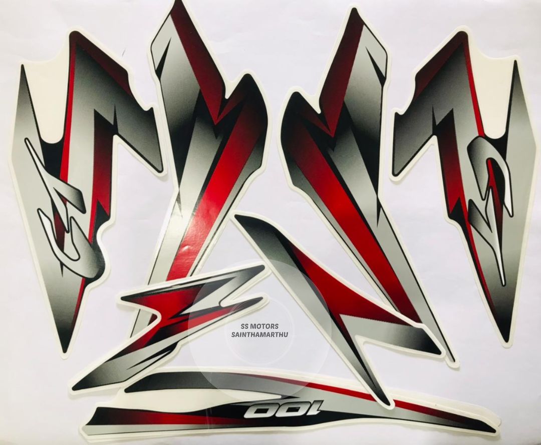CT 100 BAJAJ NEW RED FULL SET STICKER