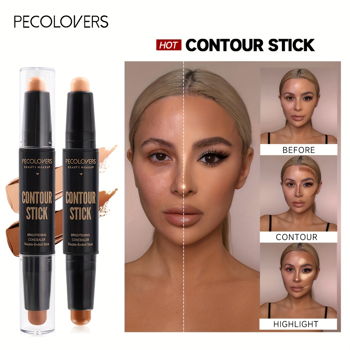 Face Concealer Contouring For Face Bronzer Beauty Contour Makeup Base Foundation Cream For Women's Cosmetics New. 