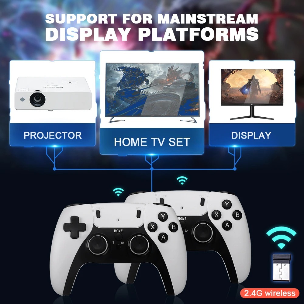 Video Game Sticks M8 Console 2.4G Dual Wireless Controller Game Stick 4K 20000 games 64GB Retro game For Dropshiopping Xmas Gift. 