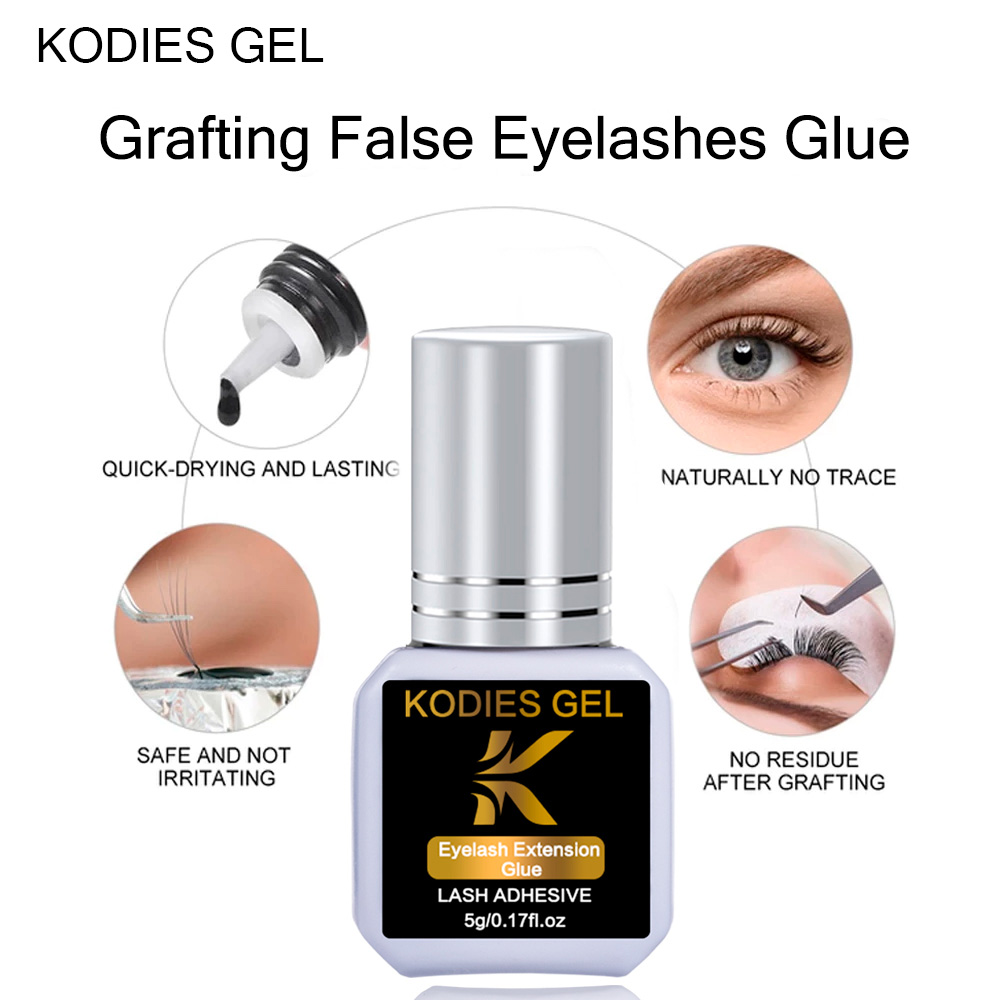 KODIES GEL Super Strong Eyelash Glue 5g Professional Waterproof Eye Lashes Glue Adhesives for False Eyelash Extension Beauty