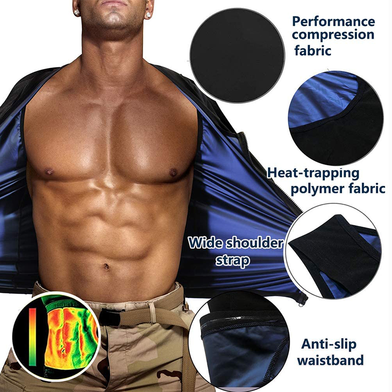Men Gynecomastia Compression Tank Top Sweat Vest Fitness Body Shaper Shirt Thermo Sauna Workout Shapewear Slimming Fat Burner. 