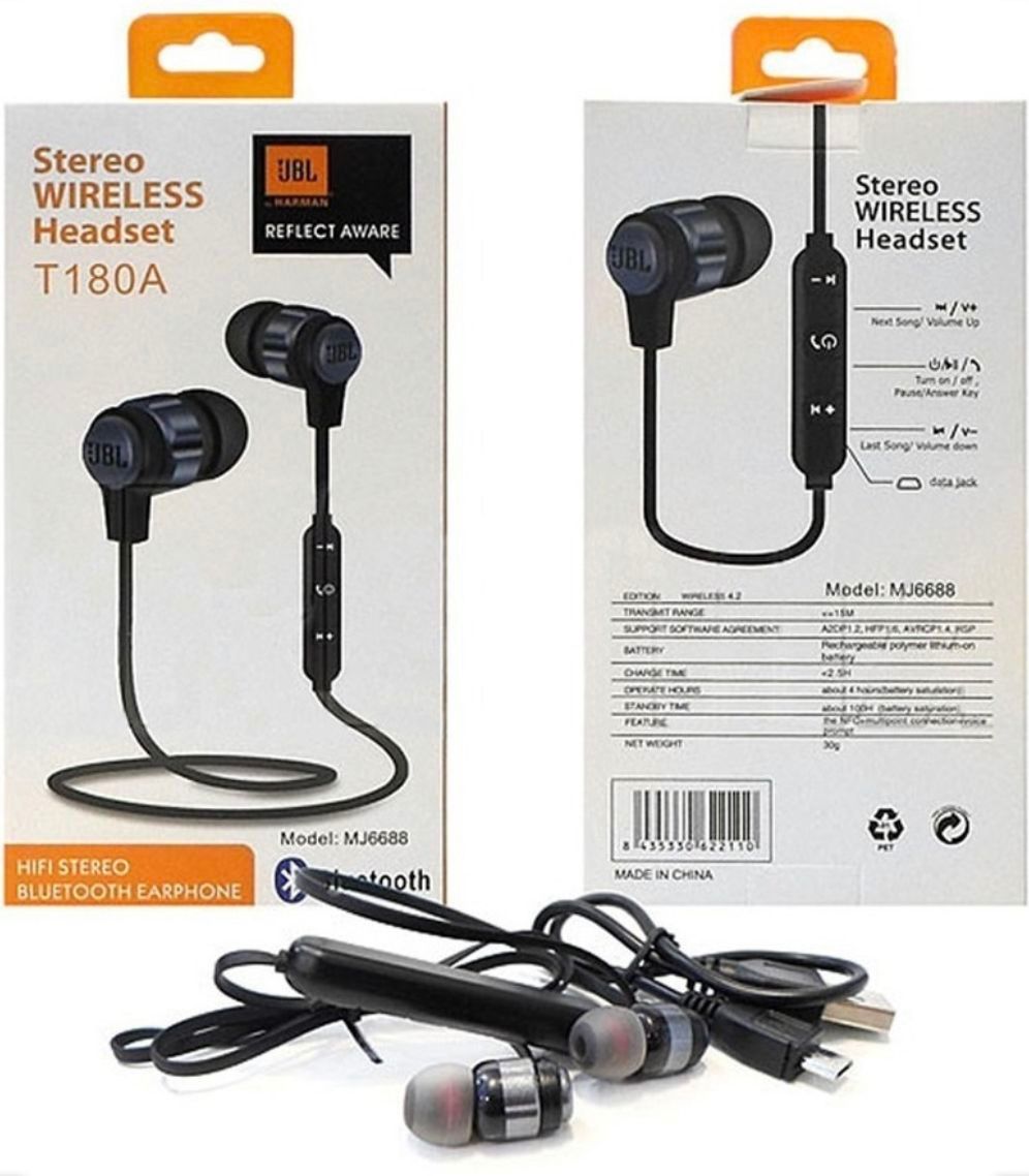 stereo wireless headset t180a