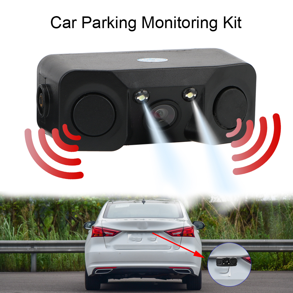 Car Reverse Radar 12V Car Reversing Radar Sensors With Rear View Camera Night Vision ...