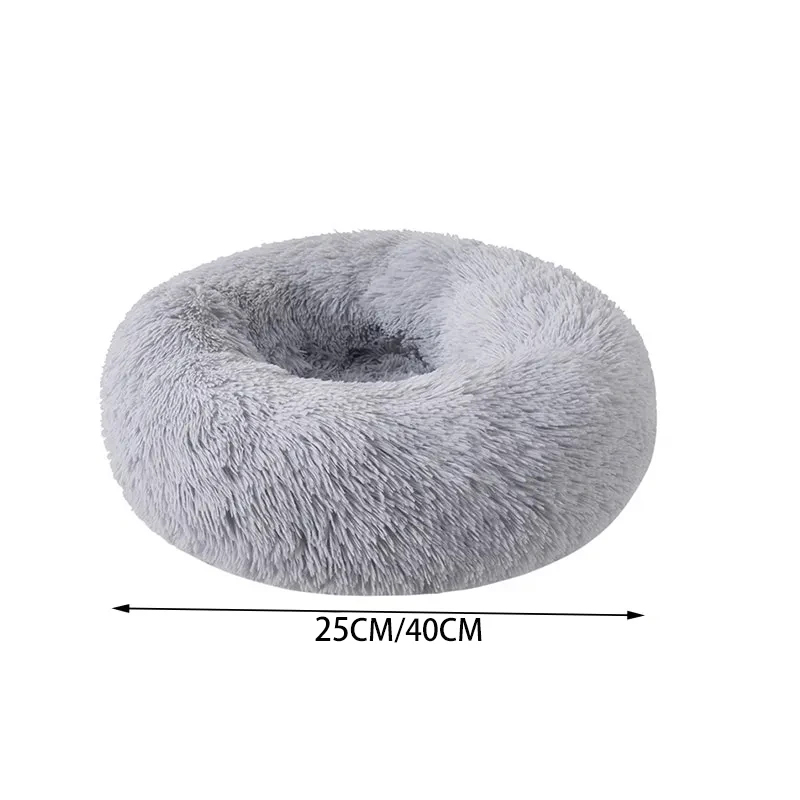 Cat Nest Round Soft Shaggy Mat for Kittens Chihuahua Indoor Dog Cat Bed Pet Supplies Removable Machine Washable Pillow Bed. 