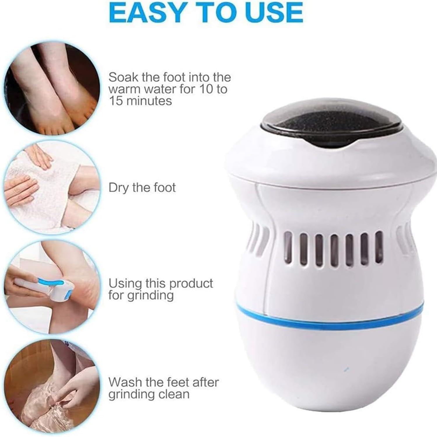 Electric Callus Remover, Callus Removal, Foot Rechargeable, Pedicure Set, Foot Care, Callus Remover, Foot Care Device, Electric 6 Attachments. 