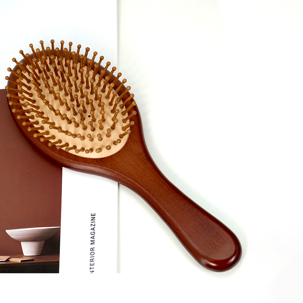 Bamboo Hair Brush Air Bag Wide Teeth Bamboo Combs Smooth Massage Scalp Brush Barber Comb Women Hairdressing Styling Hair Tools. 