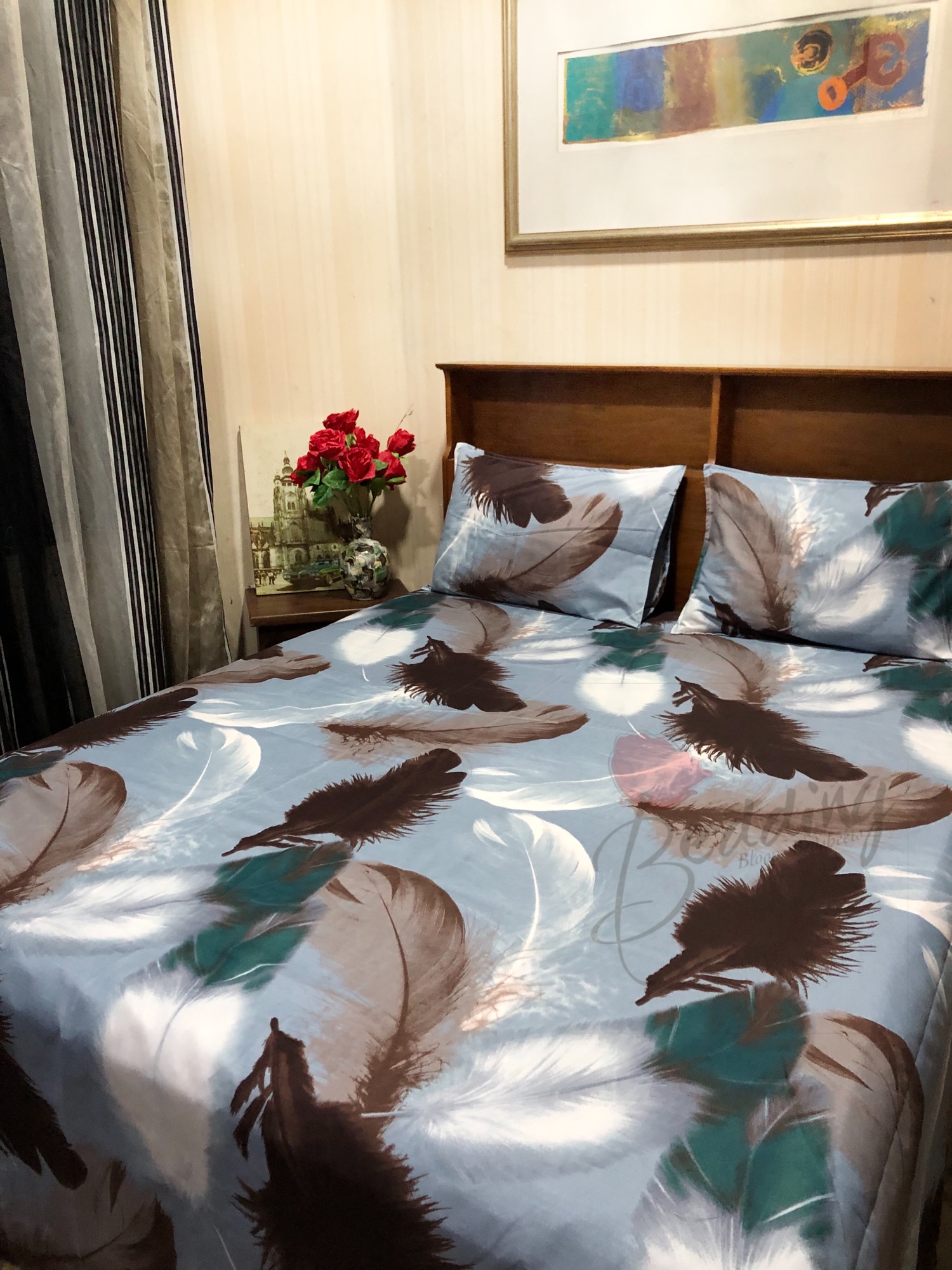 Butter Milk Bed Sheet With 2 Pillow Cases. 