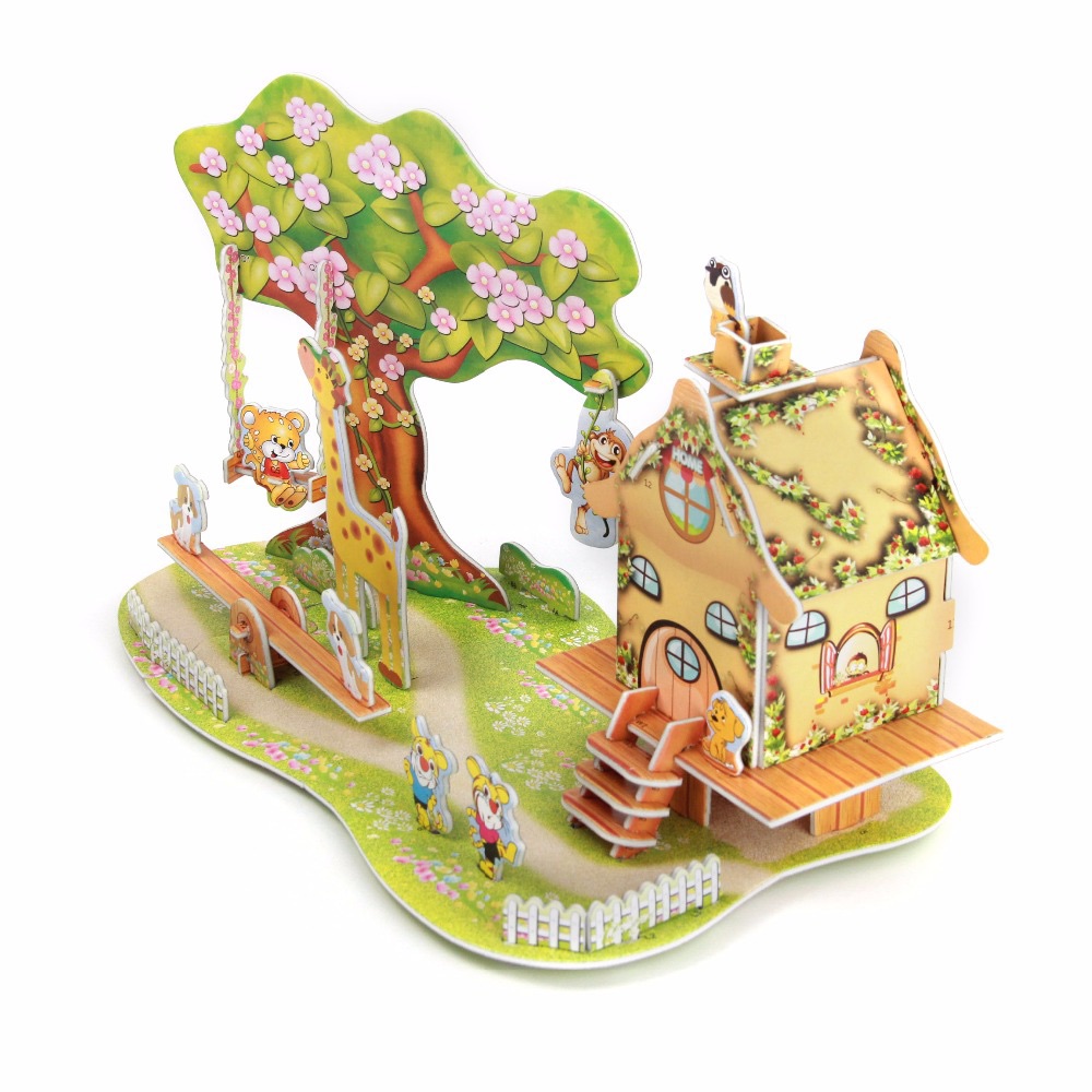 3D puzzle LX-318 paper model building kit toys gift for children girls. 