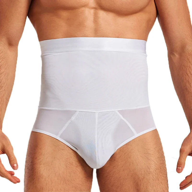 Men Tummy Control Compression Panties Body Shaper High Waist Trainer Slimming Underwear Shapewear Belly Girdle Brief Butt Lifter. 