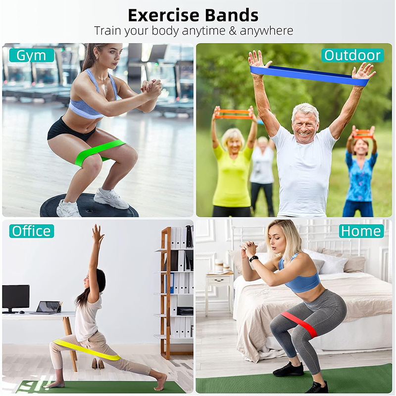 Different Resistance Bands Yoga Band Fitness Exercise Training Hip Tension Band Leg Squat Dance Elastic Loop Stretch Band. 