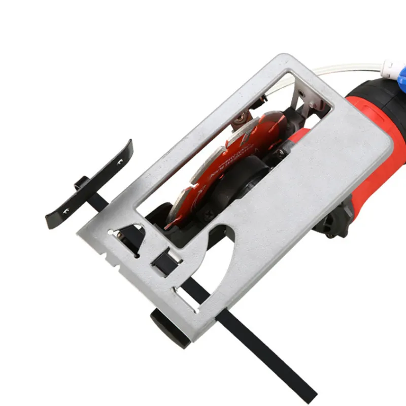 100/115/125mm Angle Grinder, Quick Install Cutting Machine Slotting Base 45° Adjustable Cutting Depth Positioning Bracket. 