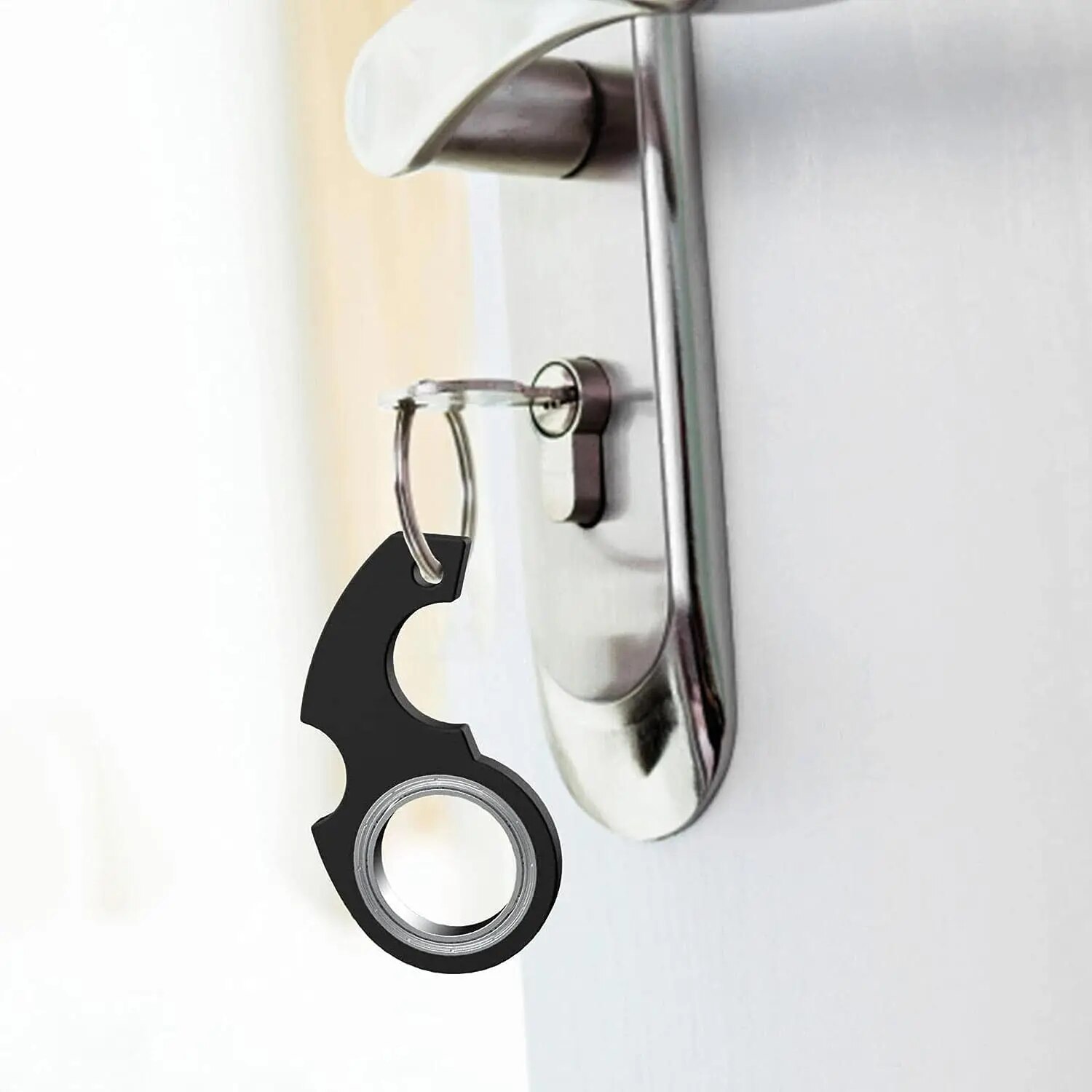1PCS Hot Sale New Karambit Spinner Finger Swivel Claw Knife Keychain High Quality Metal Grain Texture Fidget Spinner Metal Keych. 