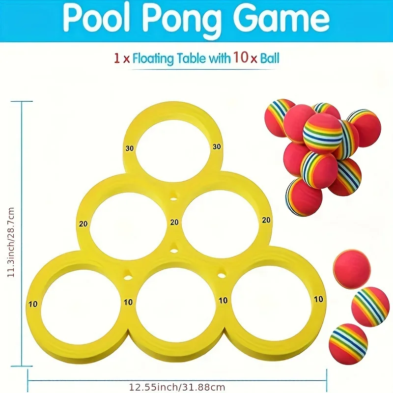 Fun Splash Water Sports Floating Pool Game Toy - Durable EVA Material, Random Color Ball, Perfect for Summer Fun. 