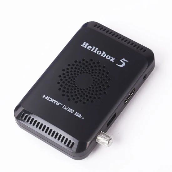 Hellobox 5 Receiver Satellite TV Receiver Box DVB-T2 DVB S2 Combo TV Box Tuner Satellite TV Receiver DVB S2X H.265 - 2 Year All Sri Lankan Channels Free No Reload- Wi-Fi Stick FREE. 