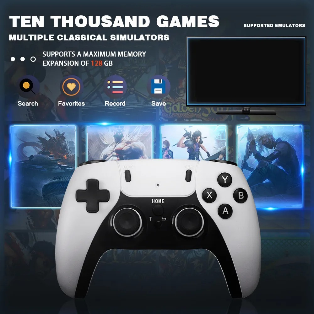 Video Game Sticks M8 Console 2.4G Dual Wireless Controller Game Stick 4K 20000 games 64GB Retro game For Dropshiopping Xmas Gift. 