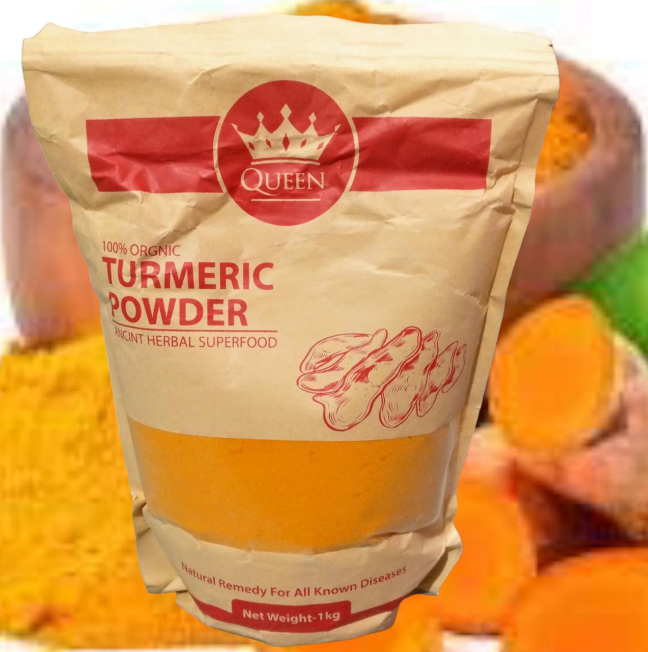 Turmeric Powder (Wild Turmeric) 100% Pure & Organic Powder 1kg