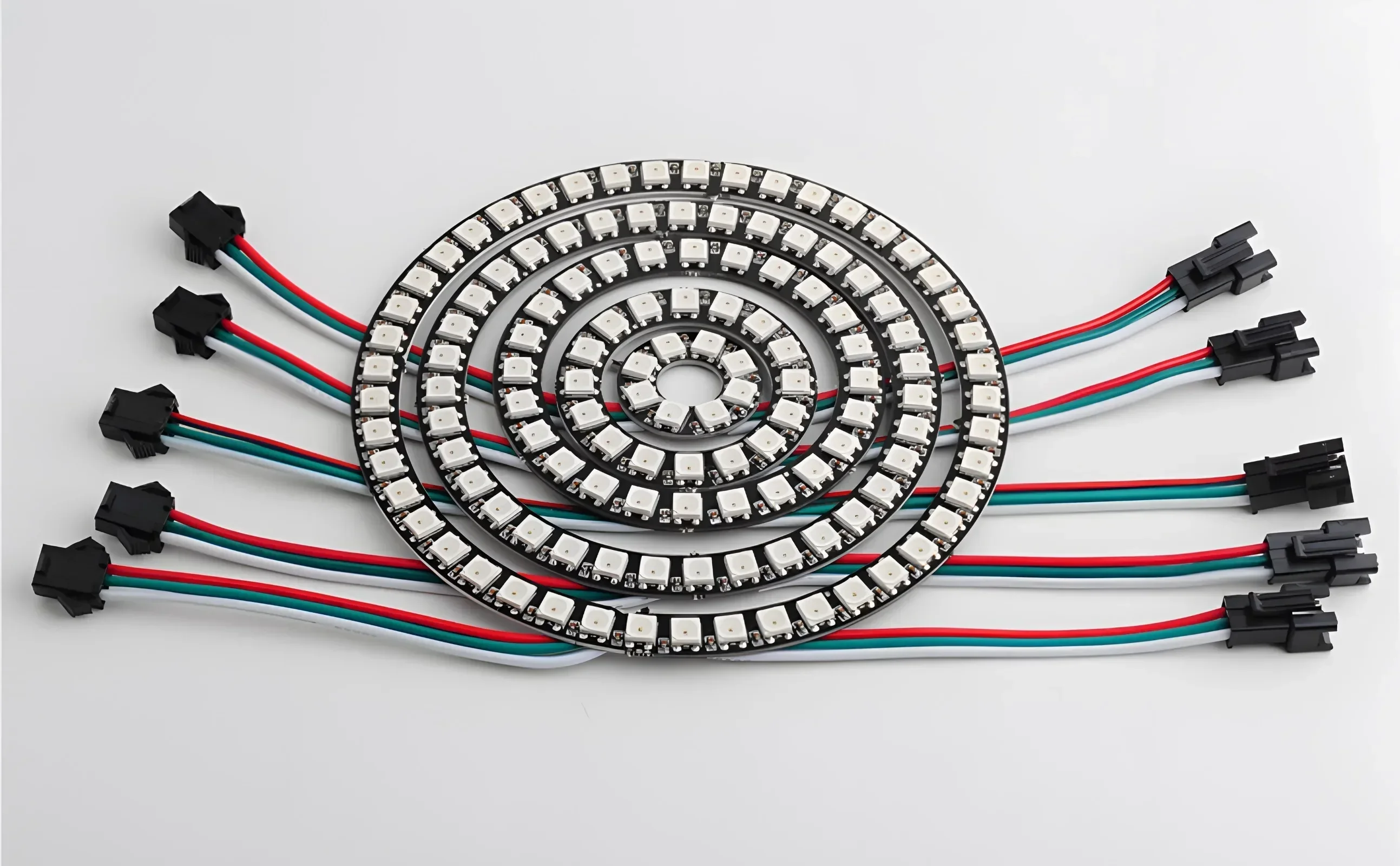 WS2812B 5050 RGB LED Ring 7 / 8 / 12 / 16 / 24 / 60 Bits Lamp Light ...