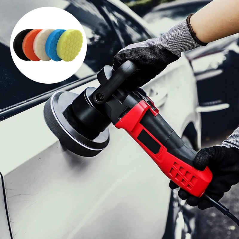 5Pcs Car Polishing Pad Kit 3/4/5/6/7 Inch Self-Adhesive Buffing Wheel Car Detailing Waxing Sponge Pads Auto Care Cleaning Tool. 