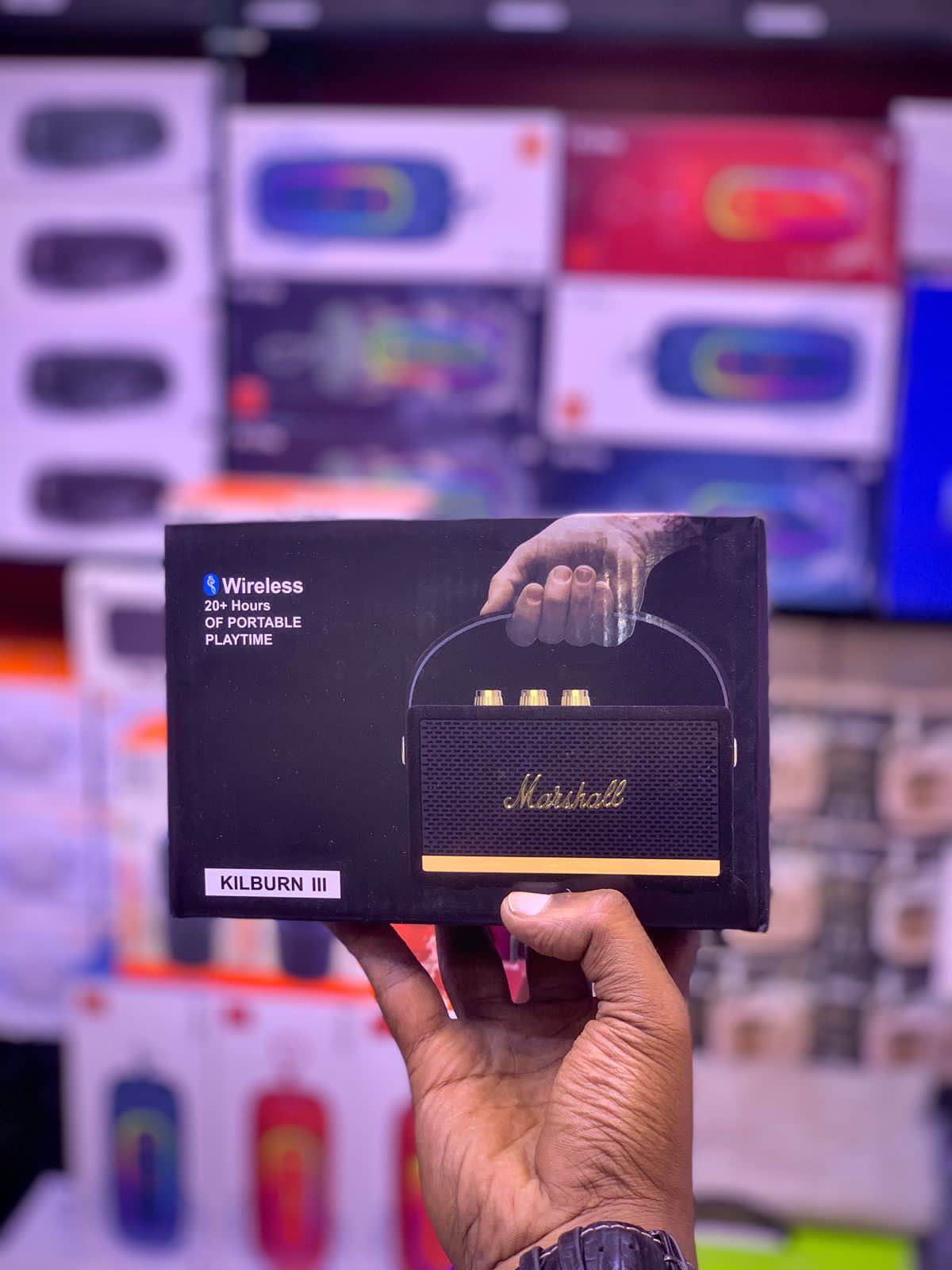 Marshall Kilburn iii Bluetooth Wireless Speaker Portable. 