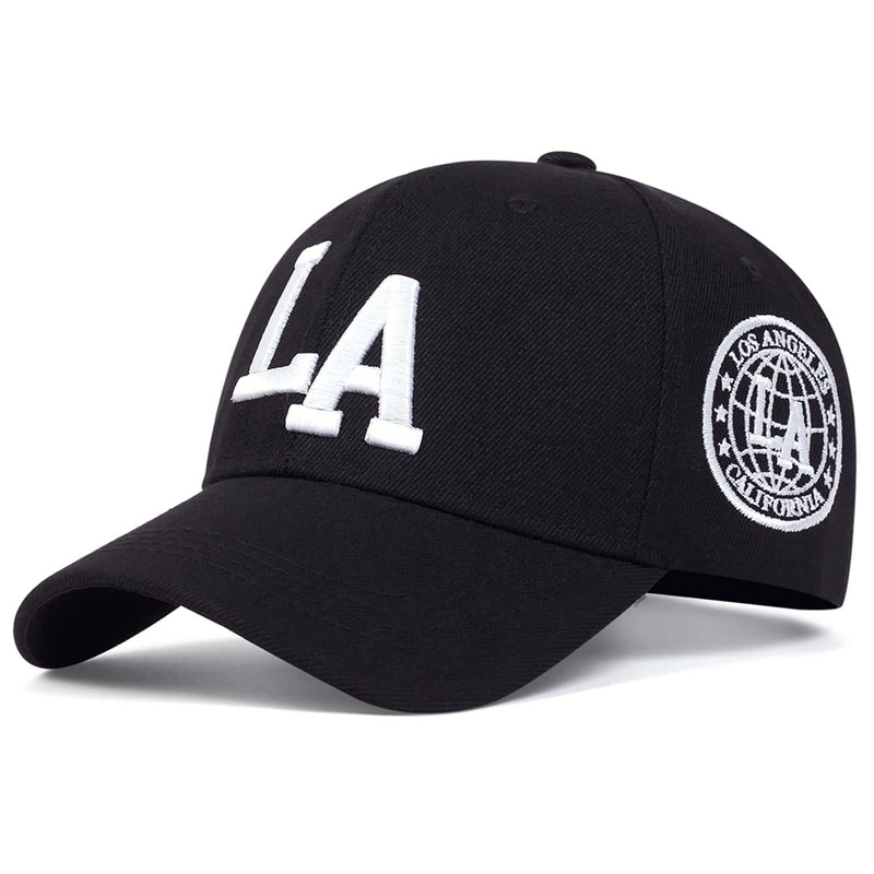 Unisex La Letter Embroidery Baseball Caps Spring and Autumn Outdoor Adjustable Casual Hats Sunscreen Hat. 