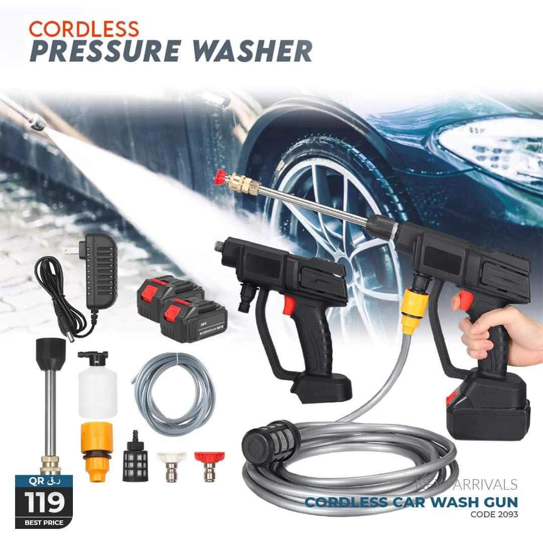 Cordless  High Pressure Water Spray Gun-Garden Cleaning Tool Jet High Quality Vehicle Wash. 