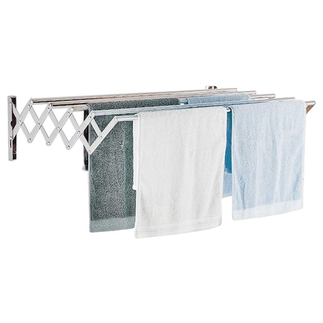 Steel Racks Daraz Wall Mounted Stainless Steel Cloth Rack | Daraz.lk