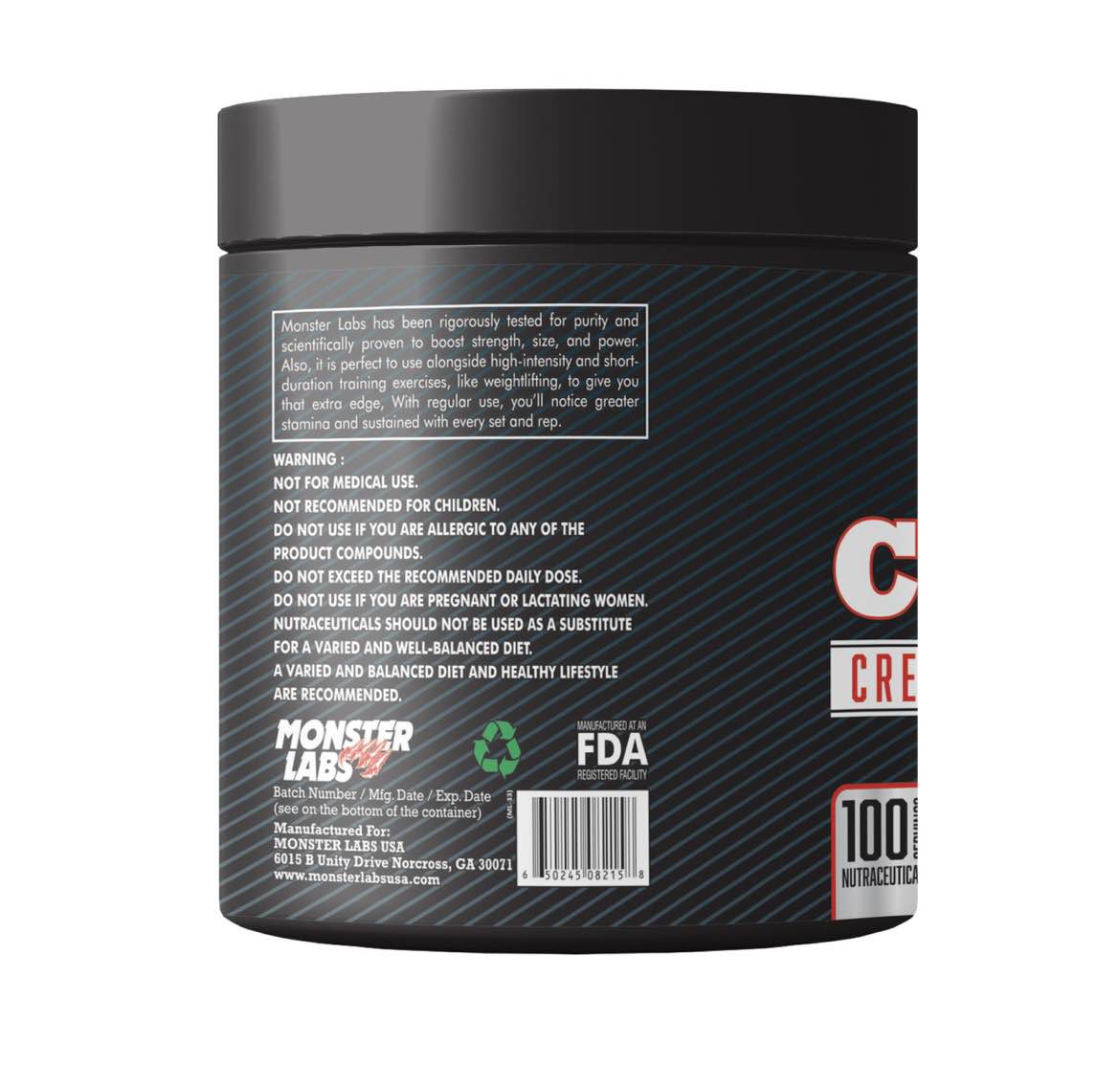 Monster  Lab Creatine Monohydrate. 