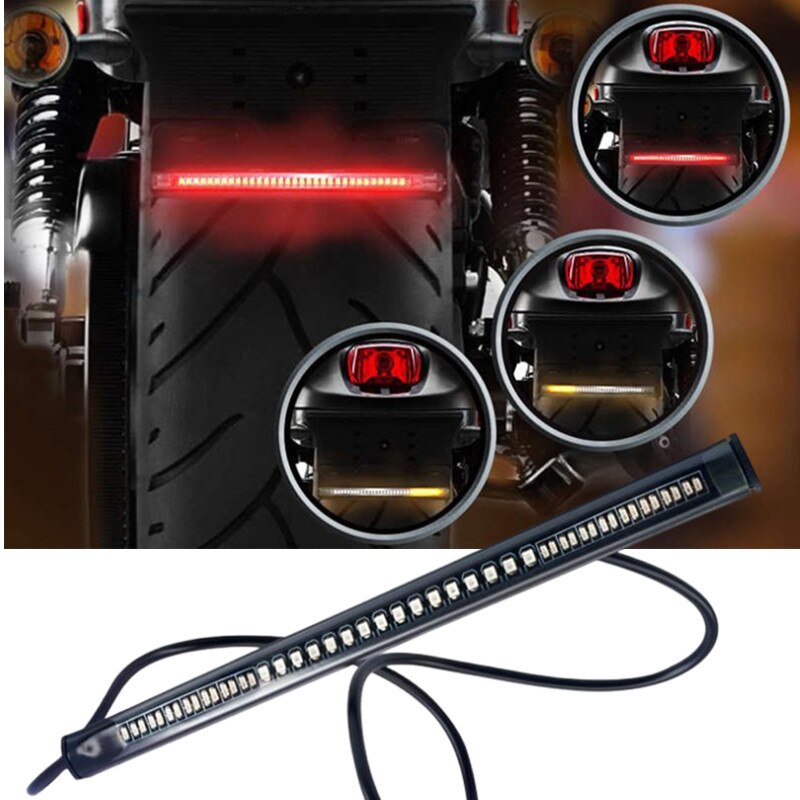 KEVANLY Motorcycle Brake Stop Light 2835 3014 SMD Universal Tail Lamp Strip Car Accessories Universal