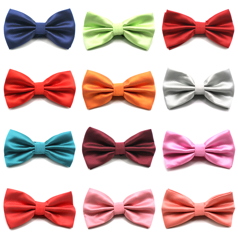 Hot Pure Men's Bow Tie Adjustable Butterfly Neckties Solid Plaid Bowtie For Man Wedding Party Boy Girl Bowknot. 