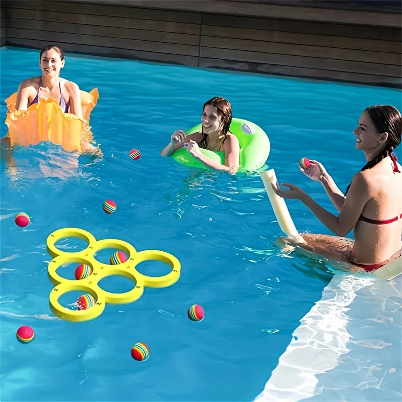 Fun Splash Water Sports Floating Pool Game Toy - Durable EVA Material, Random Color Ball, Perfect for Summer Fun. 