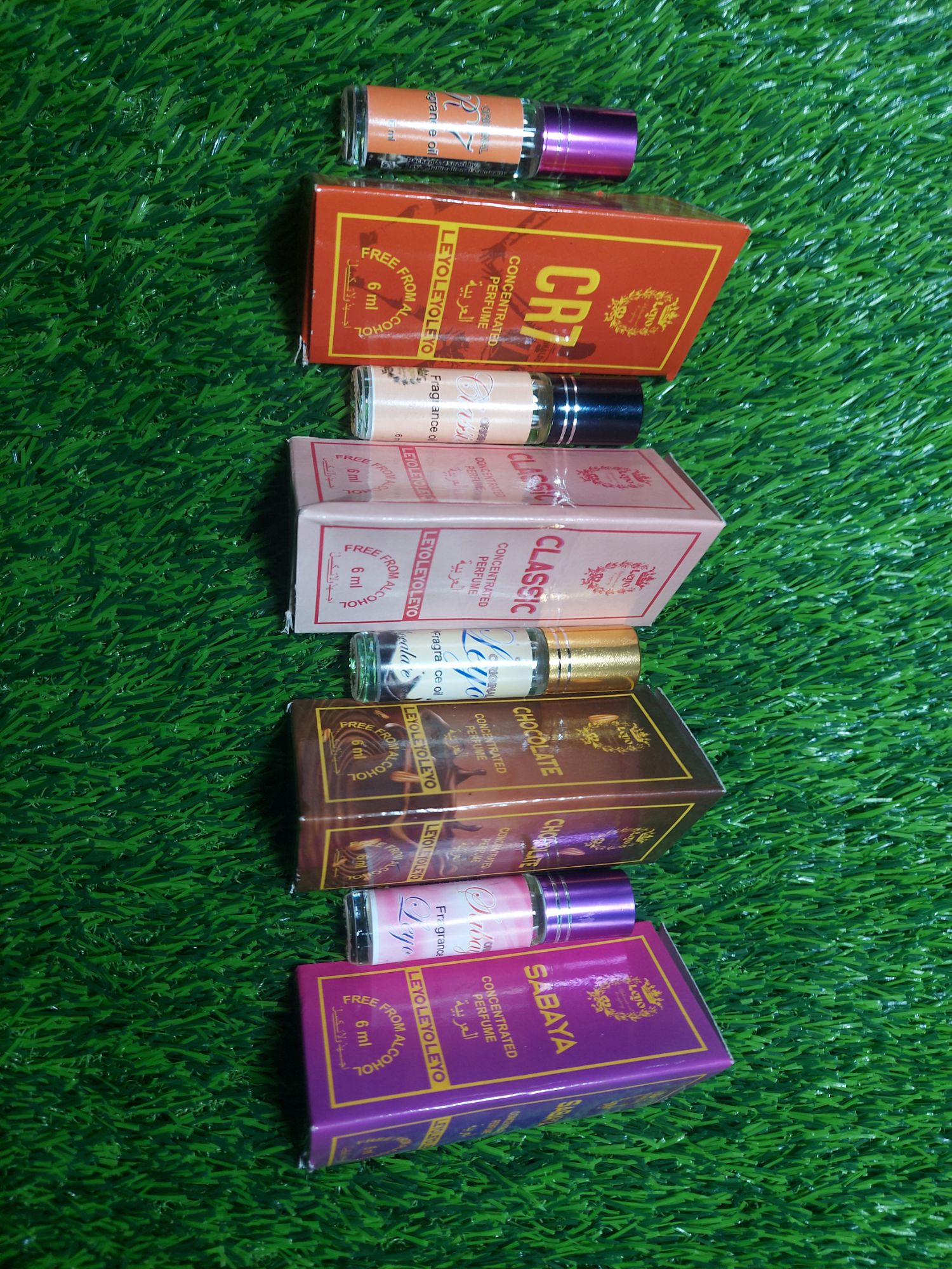 8ml *4 Bottle Perfume Leya මුල් සුවඳ විලවුන් (සම්භාව්‍ය, චොකලට්, සබයා, CR 7 සමඟ) යුනිසෙක්ස් සඳහා. 