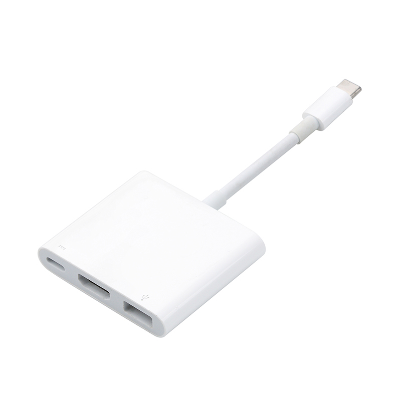 3 IN 1 USB C HUB TYPE-C to HDMI Adapter TYPE C Extension Cable USB 3.0 Converter HDMI-compatible Adapter for PC Laptop Macbook. 