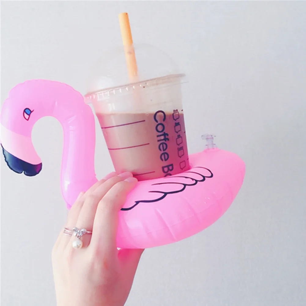 Float Inflatable Drink Cup Holder Pvc Inflatable Water Coaster Pool Toys Beach Inflatables Summer Holiday Product. 
