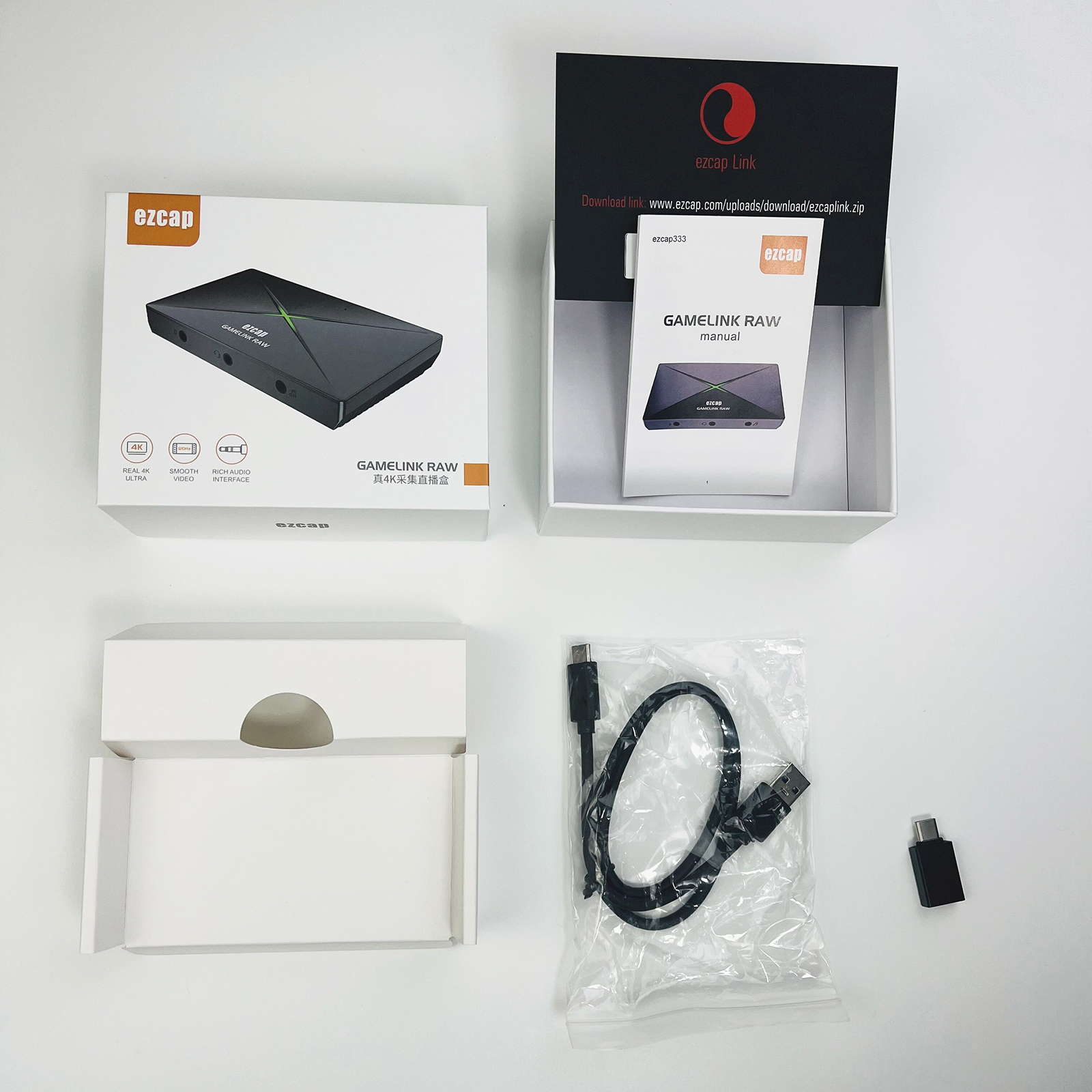 ezcap333 4K Video Capture Card SB3.0 Game Live Streaming and Capture video up to 1080p120 or 2160p30 with Mic Line In. 