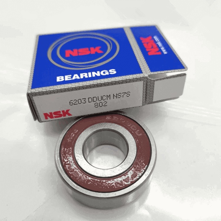 NSK 6203-2RS 6203DDU Made in Japan 17X40X12MM Pressed Steel Cage,Deep Groove Ball Bearings. 