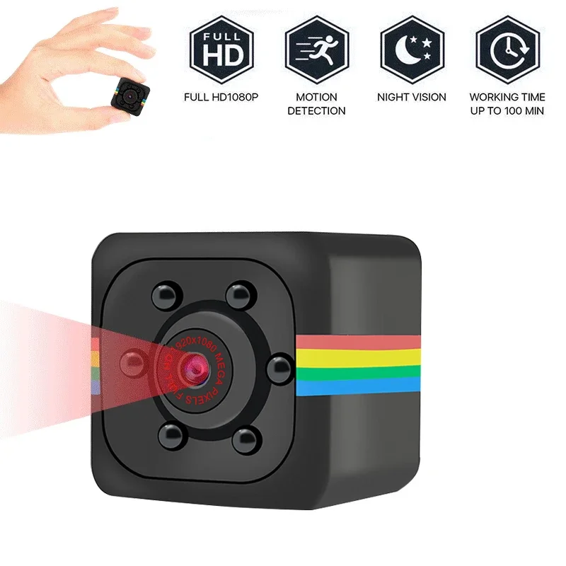SQ11 mini high-definition aerial camera for outdoor sports, mini matte device, night vision card, DIRE recording. 