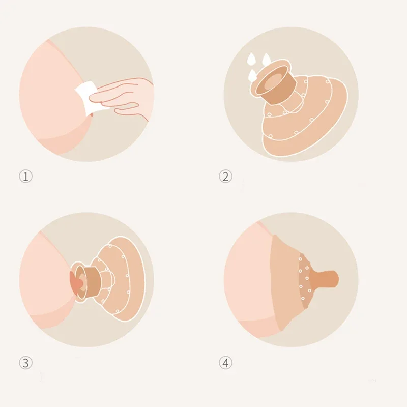 1Pcs Silicone Nipple Protector Breastfeeding Mother Protection Shields Anti-bite Inverted Nipple Baby Feeding Prevent Baby Bites. 