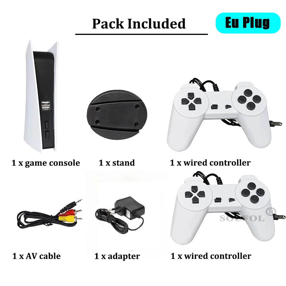 GS5 Game Station 5 Video Game Console With 200 Classic Games 8 Bit TV Consola Retro USB Wired Handheld Two Game Player AV Output. 