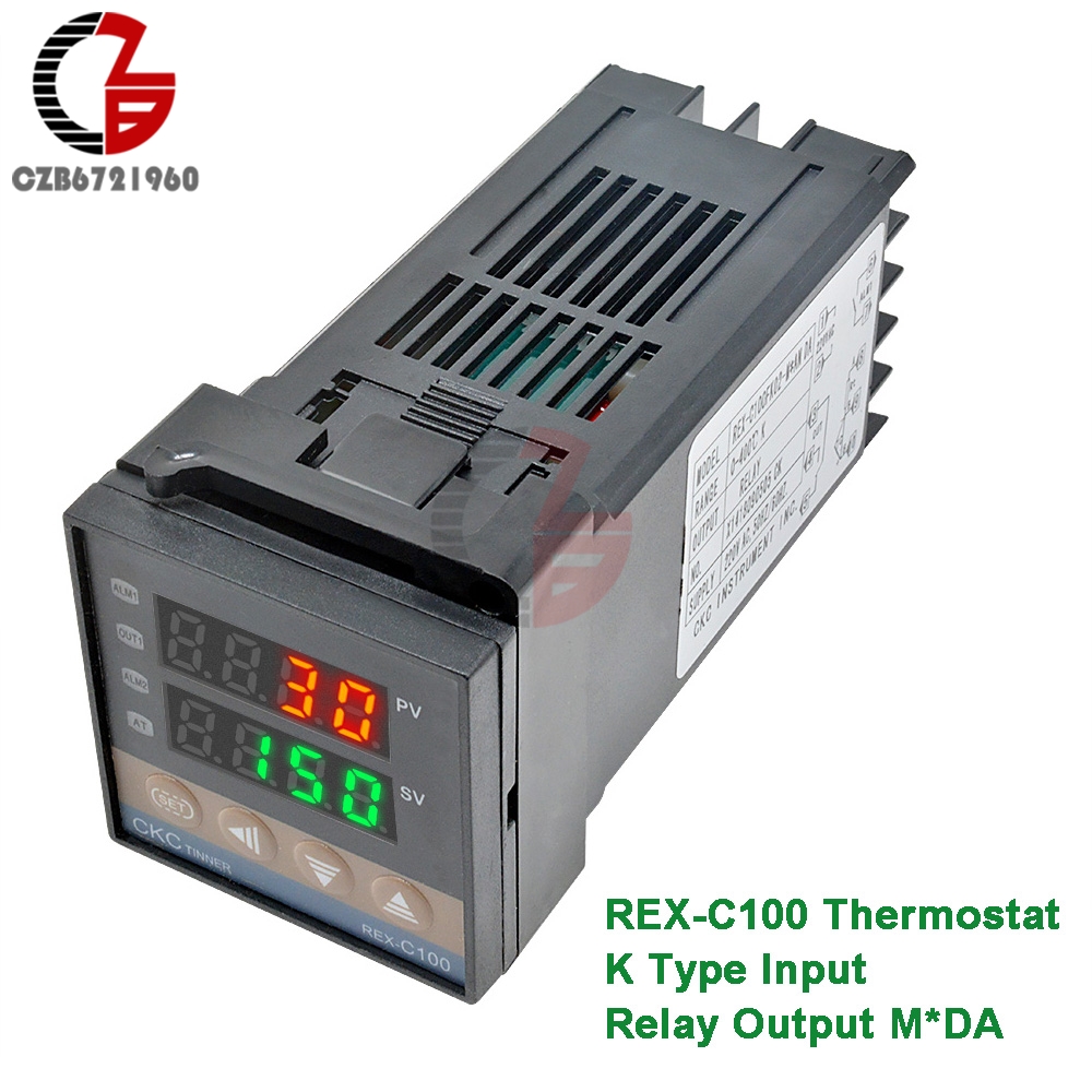 Digital PID Temperature Controller REX-C100 REX C100 Thermostat SSR ...