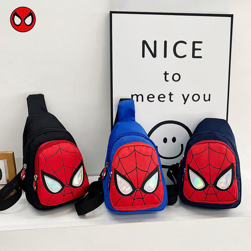 Disney Spiderman Marvel Avengers Children's Shoulder Backpack Pattern Large Capacity Bag Casual Student Boys Girls School Bags. 
