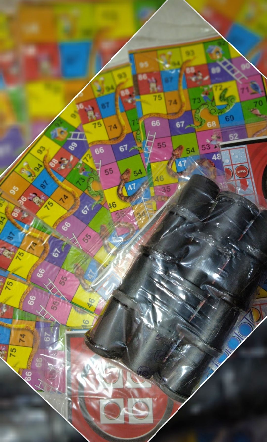 Snake and ladder board game. 
