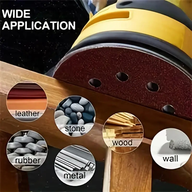 100Pcs 125mm 8 Hole Sanding Discs Hook Loop Adhesive Sandpaper 60Grit-1000Grit Sanding Paper 5Inch Sanding Disc Polishing Tools. 
