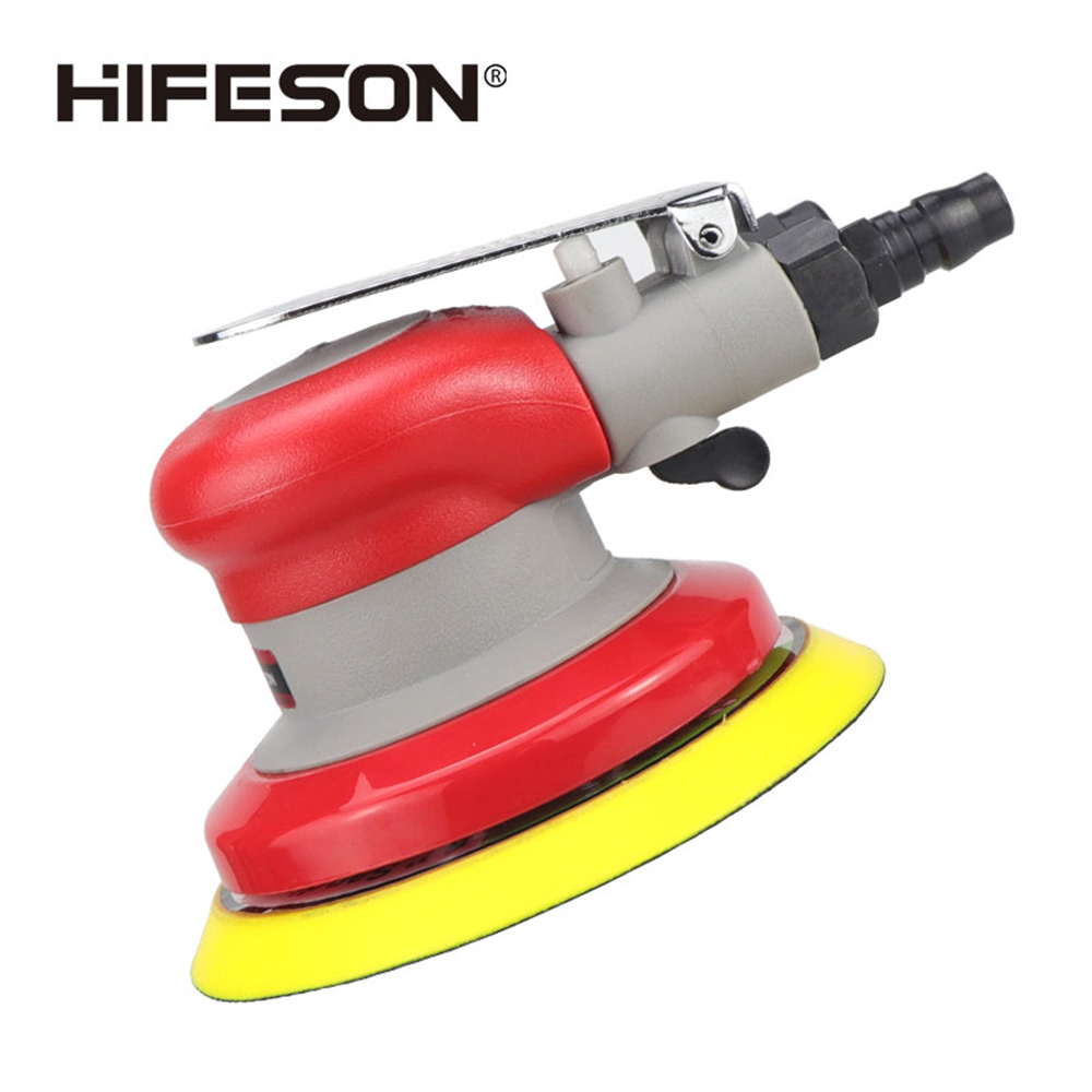 HIFESON 5/6 inch Pneumatic Air Orbital Sander 125/150mm Air Sanding Machine Polisher Air Tool Car Woodworking Metal Polishing. 