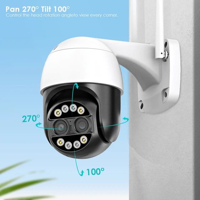 BESDER 8MP 4K 8x Hybrid Zoom 12mm Dual Lens IP Camera WiFi Human ...