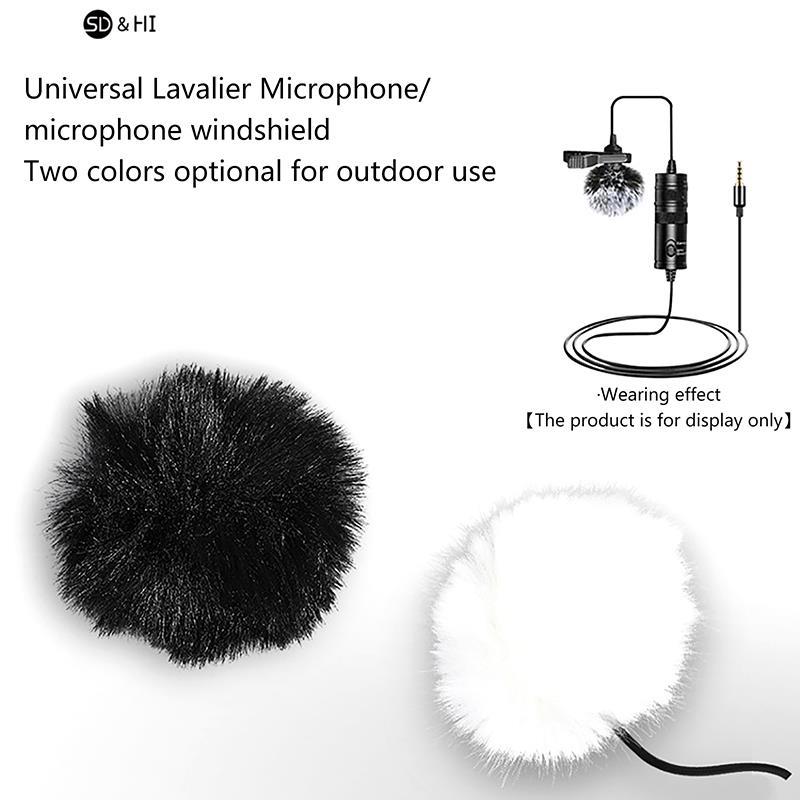 Universal Lapel Mic Furry Windscreen Fur Windshield Wind Muff Soft Comfortable Lapel Lavalier Microphones Cover. 