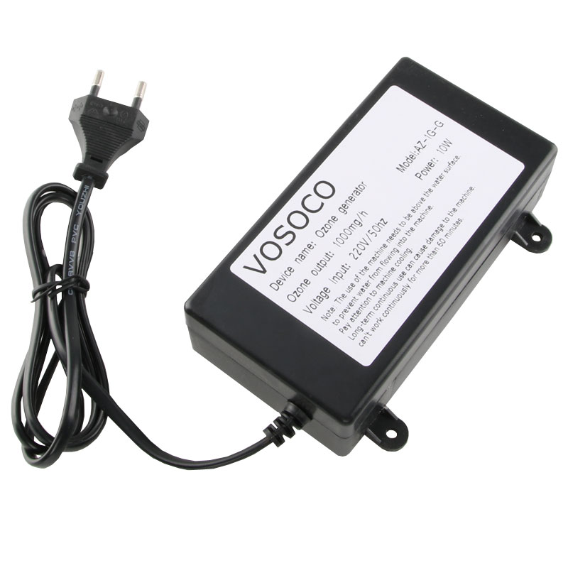 VOSOCO Ozone Generator Ozonizer Water Air Purifier Fruit Vegetable Meat Clean Fish Tank Kitchen Toilet Deodorization 1000mg. 